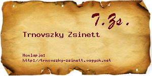 Trnovszky Zsinett névjegykártya